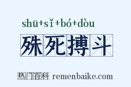 殊死搏斗是什么意思的图片